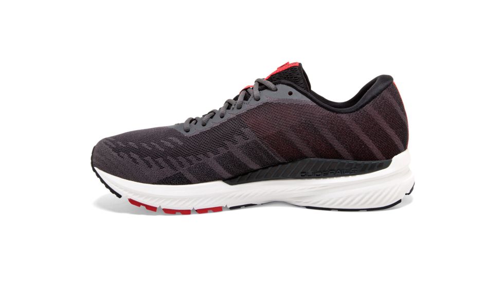 Brooks Ravenna 10 - Mens, Ebony/Black/Red, Medium, 11.5, 1102981D066.115