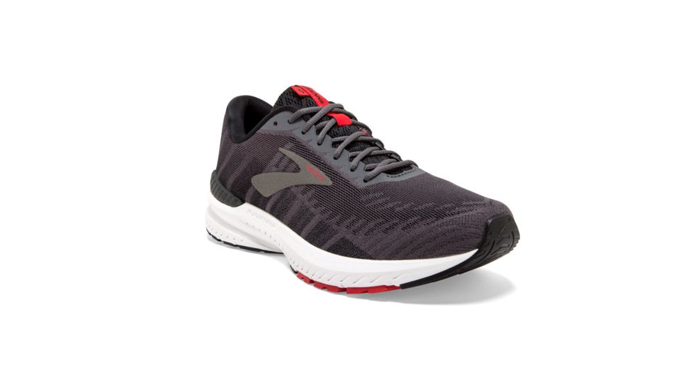 Brooks Ravenna 10 - Mens, Ebony/Black/Red, Medium, 11.5, 1102981D066.115