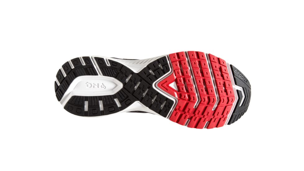 Brooks Ravenna 10 - Mens, Ebony/Black/Red, Medium, 11.5, 1102981D066.115