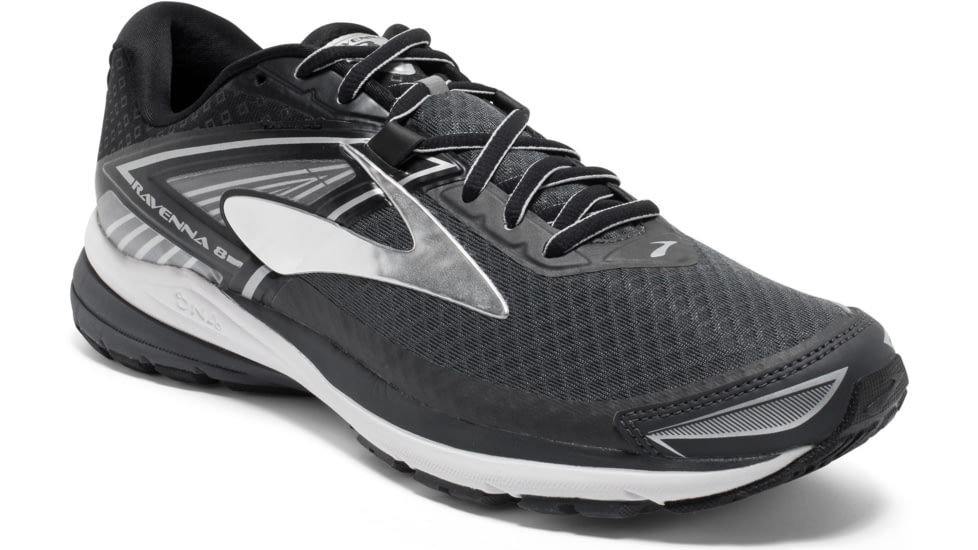 Brooks Ravenna 8 Road Running Shoe - Men's-Anthracite/Silver/Blk-Medium-9