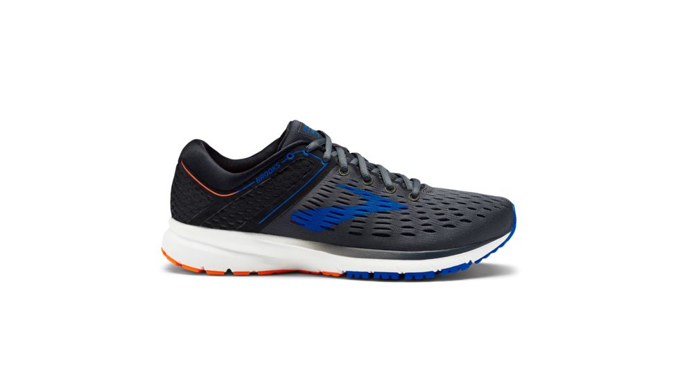 Brooks Ravenna 9 Men's Road Running Shoe, Ebony/Blue/Orange, 110280 025