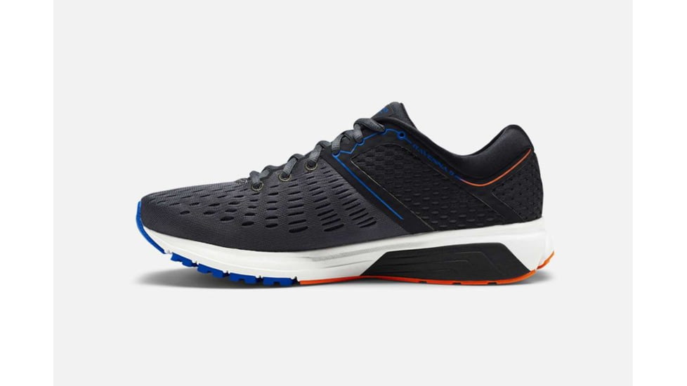 Brooks Ravenna 9 Mens Road Running Shoes, Ebony/Blue/Orange, 7 US, Medium, 1102801D025.070