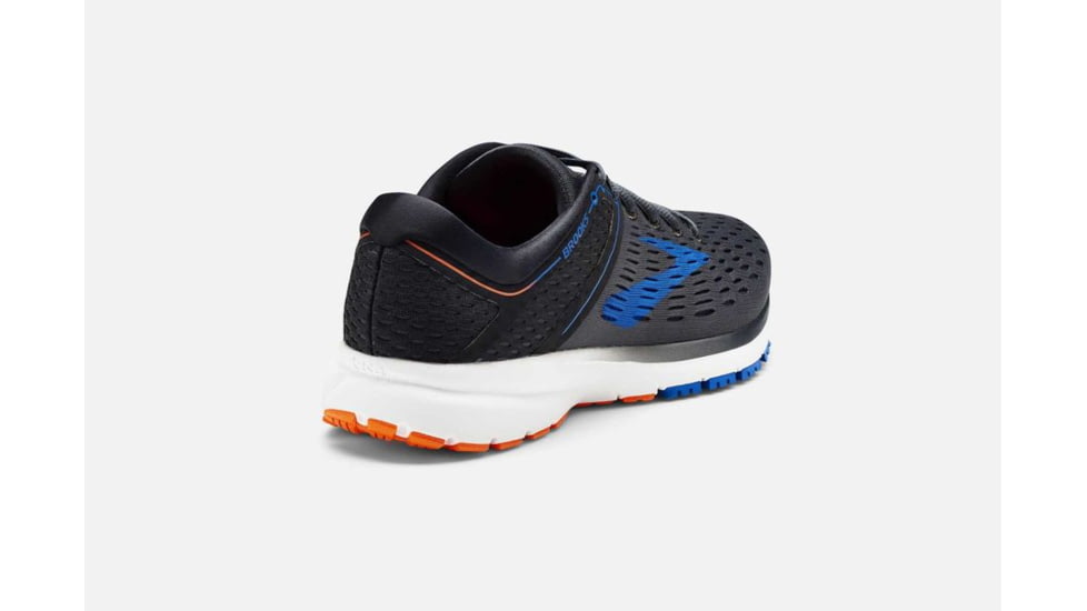 Brooks Ravenna 9 Mens Road Running Shoes, Ebony/Blue/Orange, 7 US, Wide, 1102802E025.070