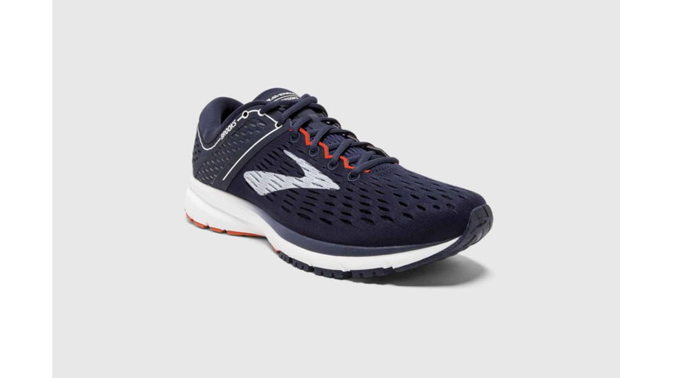 Brooks Ravenna 9 Mens Road Running Shoes, Navy/White/Orange, 8.5 US, Medium, 1102801D471.085