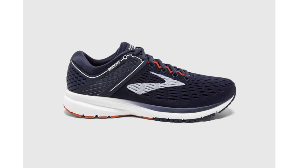 Brooks Ravenna 9 Mens Road Running Shoes, Navy/White/Orange, 8.5 US, Medium, 1102801D471.085