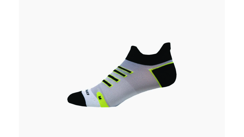 Brooks Ravenna Double Tab Running Socks, Black/Nightlife, Large 741540-Black/Nightlife-L