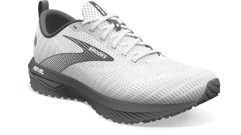 Brooks Revel 6 Running Shoes - Mens, White/Black, 11.5, 1103981D121.115