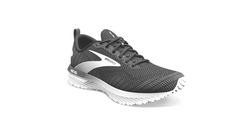 Brooks Revel 6 Running Shoes - Womens, Medium, Black/Blackened Pearl/White, 9.0, 1203861B012.090