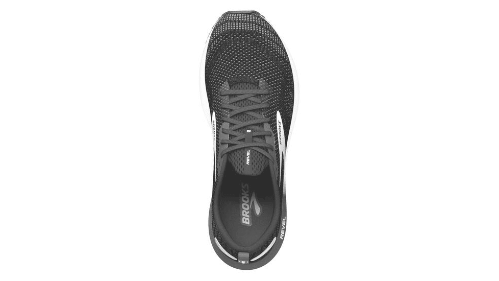 Brooks Revel 6 Running Shoes - Womens, Medium, Black/Blackened Pearl/White, 9.0, 1203861B012.090