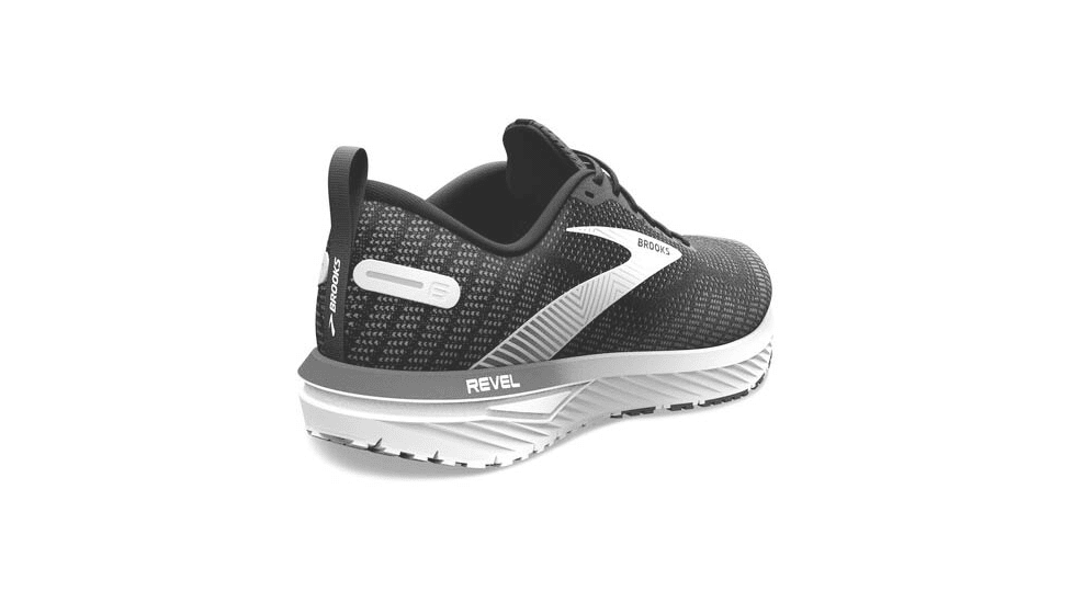 Brooks Revel 6 Running Shoes - Womens, Medium, Black/Blackened Pearl/White, 9.0, 1203861B012.090