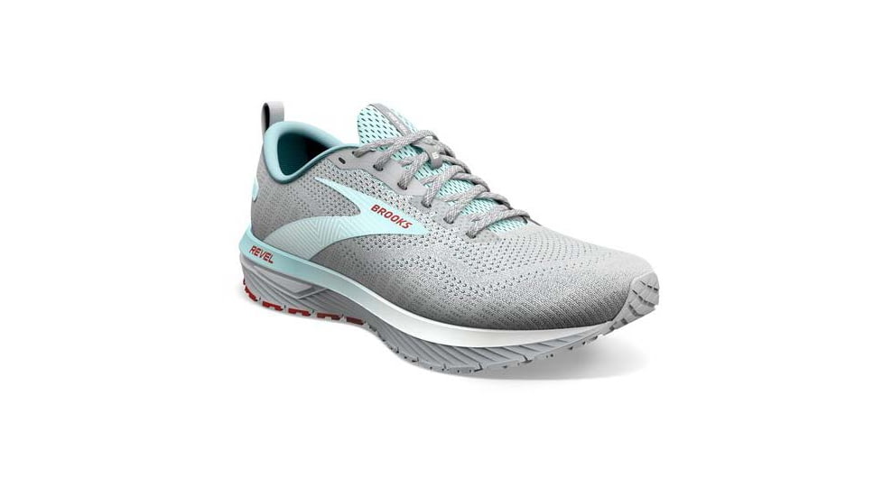 Brooks Revel 6 Running Shoes - Womens, Medium, Oyster Mushroom/Alloy/Blue, 7.5, 1203861B459.075