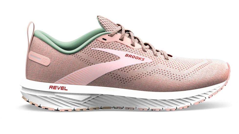 Brooks Revel 6 Running Shoes - Womens, Medium, Peach Whip/Pink, 10.5, 1203861B662.105