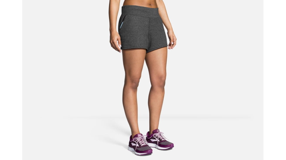 Brooks Revival Women's Short, Heather Black, Large 221263-Heather Black-L
