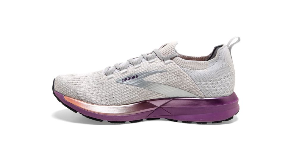 Brooks Ricochet 2 Road Running Shoe - Womens, Grey/Cantaloupe/Grape, 7.5B, 1203031B026.075