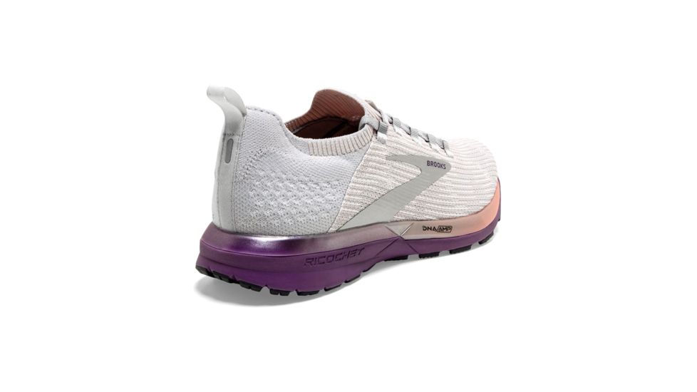 Brooks Ricochet 2 Road Running Shoe - Womens, Grey/Cantaloupe/Grape, 7.5B, 1203031B026.075