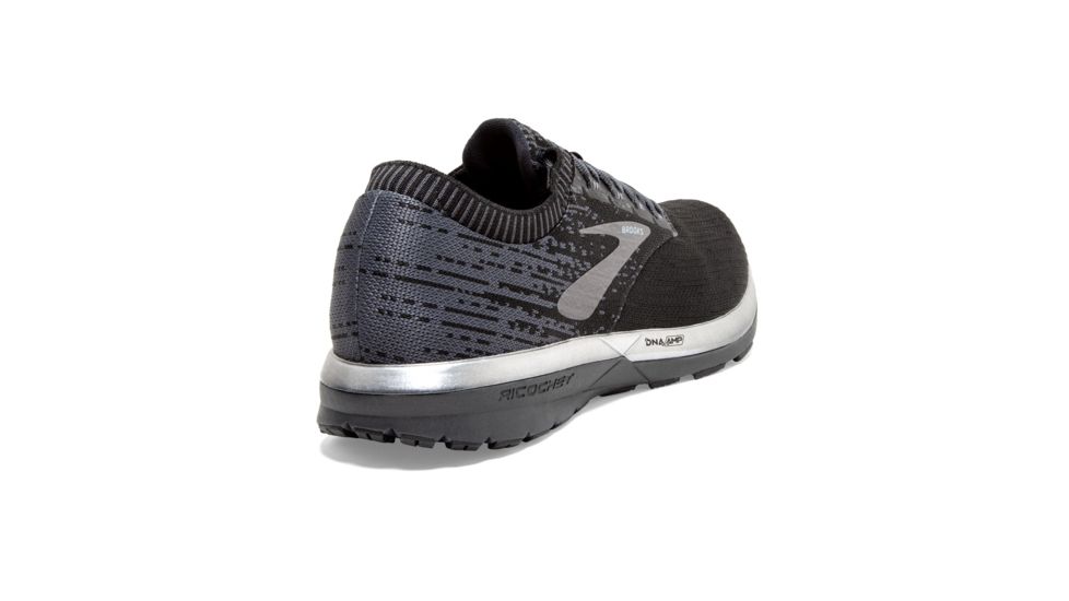 Brooks Ricochet - Mens, Black/Black/Ebony, Medium, 9.5, 1102931D057.095