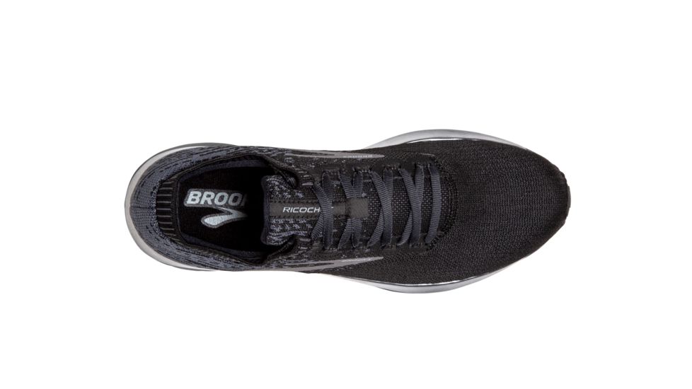 Brooks Ricochet - Womens, Black/Black/Ebony, Medium, 10.0, 1202821B057.100