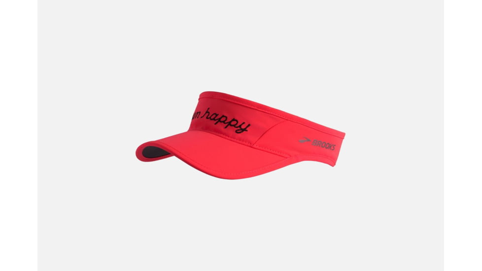Brooks Run Happy Sherpa Visor, Race Pink/Black, One Size 280356-Race Pink/Black-OSFA