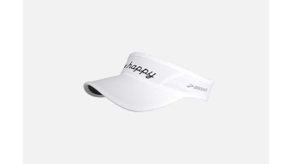 Brooks Run Happy Sherpa Visor, White, One Size 280356-White-OSFA