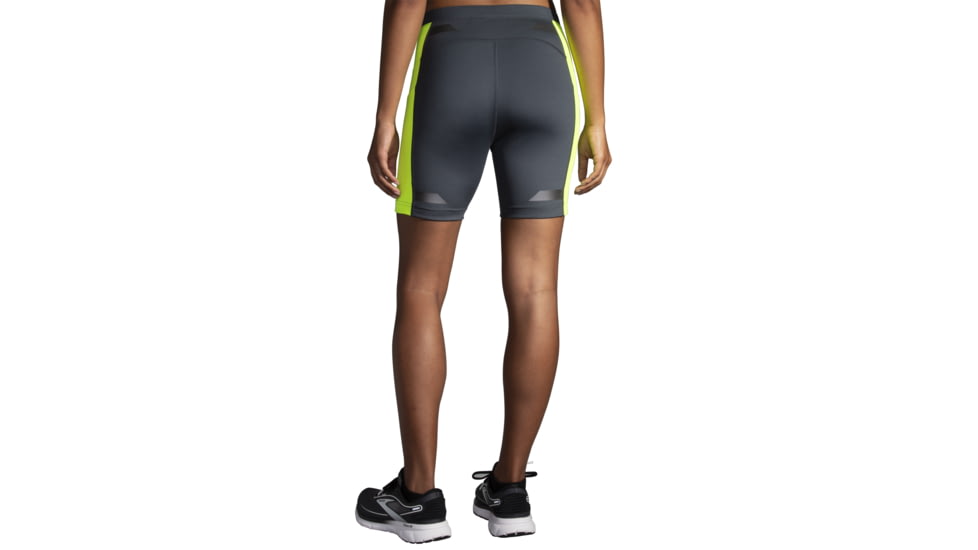 Brooks Run Visible 6 in Short Tight - Women's, Large, Asphalt/Nightlife, 221565044.035