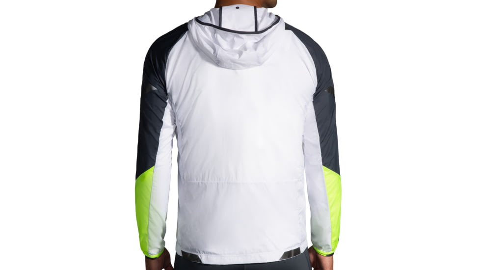 Brooks Run Visible Convertible Jacket - Mens, White/Asphalt/Nightlife, L, 211406134.035