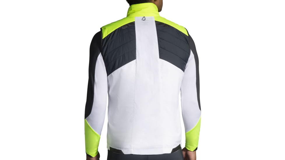 Brooks Run Visible Insulated Vest - Mens, Extra Large, White/Asphalt/Nightlife, 211407134.040