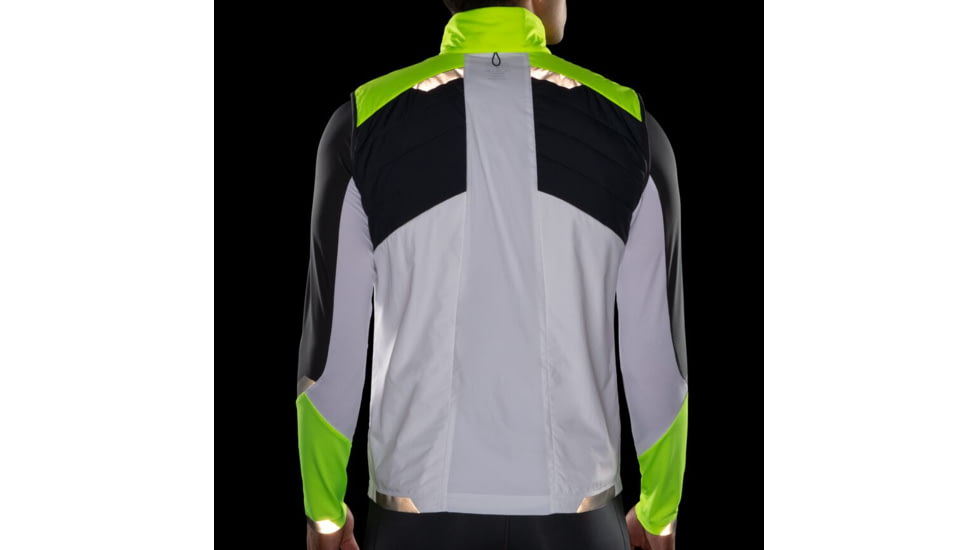 Brooks Run Visible Insulated Vest - Mens, Extra Large, White/Asphalt/Nightlife, 211407134.040
