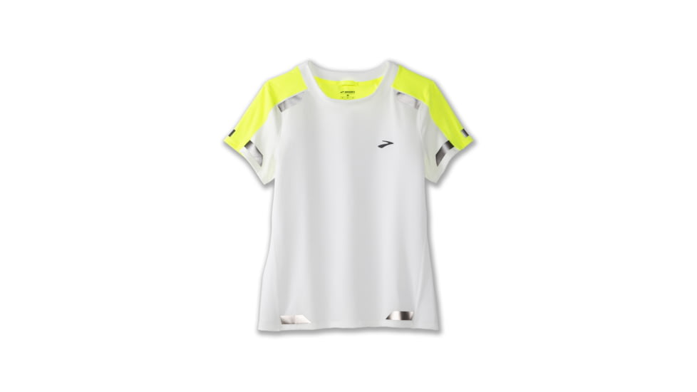 Brooks Run Visible Short Sleeve T-Shirt - Women's, Small, White/Nightlife, 221562135.025