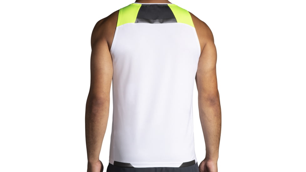 Brooks Run Visible Tank - Men's, White/Asphalt/Nightlife, M, 211410134.030
