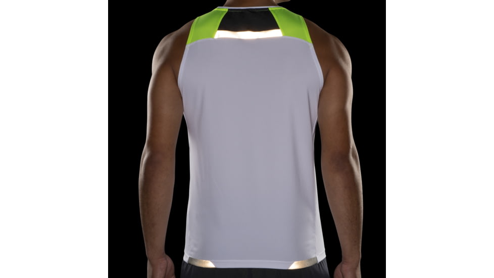 Brooks Run Visible Tank - Men's, Medium, White/Asphalt/Nightlife, 211410134.030