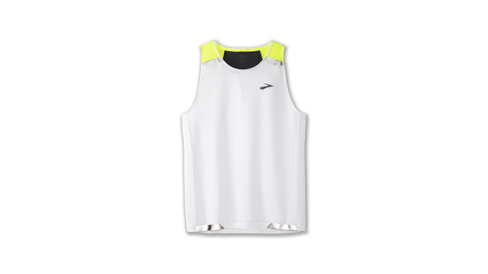 Brooks Run Visible Tank - Men's, Medium, White/Asphalt/Nightlife, 211410134.030