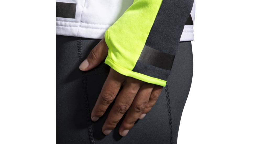 Brooks Run Visible Thermal Hoodie - Womens, Extra Large, White/Asphalt/Nightlife, 221559134.040