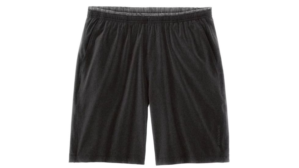 Brooks Rush 9 inch Short - Men's-Heather Black-Medium