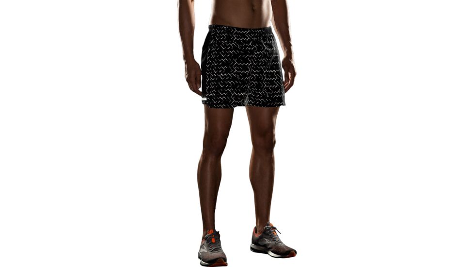 Brooks Sherpa 5 Inch Running Short - Men's, Black/Nebula Reflective, Large, 211137083.035