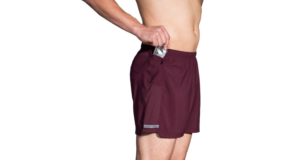 Brooks Sherpa 5 Inch Running Short - Men's, Raisin, Large, 211137534.035