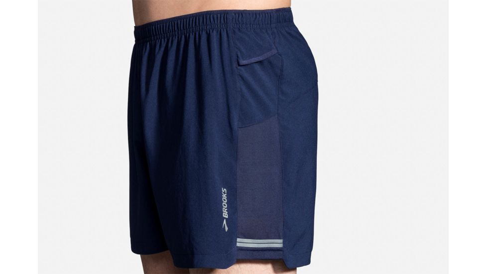 Brooks Sherpa 5 Inch Running Short - Mens, Navy, Small, 211137451.025