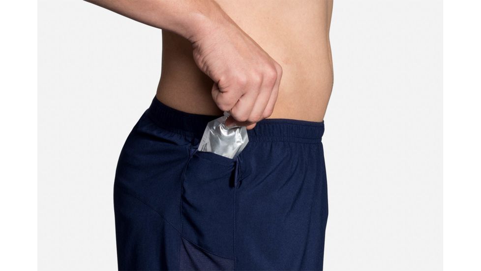 Brooks Sherpa 5 Inch Running Short - Mens, Navy, Small, 211137451.025