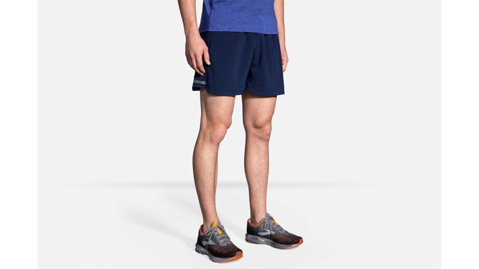 Brooks Sherpa 5 Inch Running Short - Mens, Navy, Small, 211137451.025