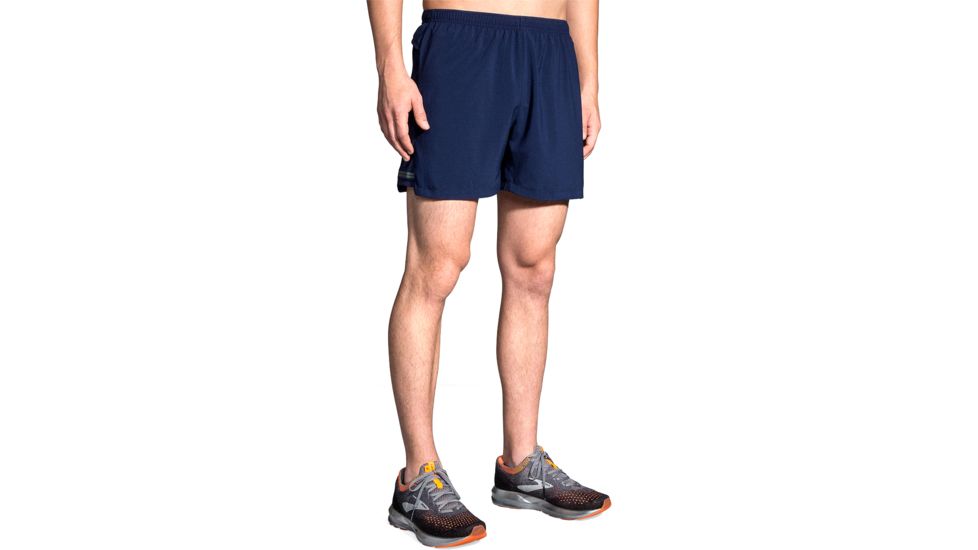 Brooks Sherpa 5 Inch Running Short - Mens, Navy, Small, 211137451.025