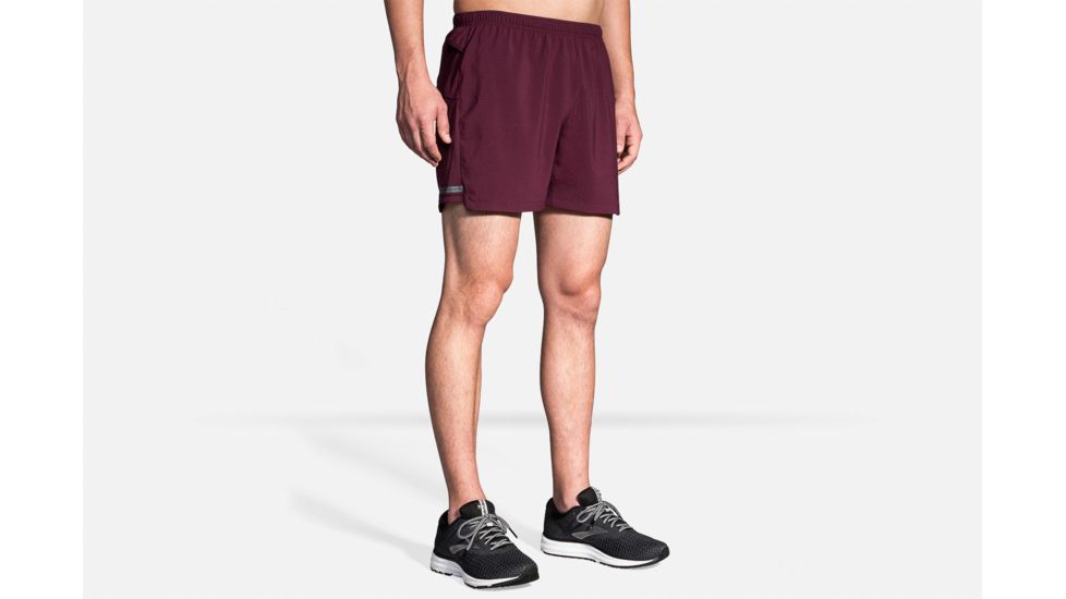 Brooks Sherpa 5 Inch Running Short - Mens, Raisin, Extra Small, 211137534.020