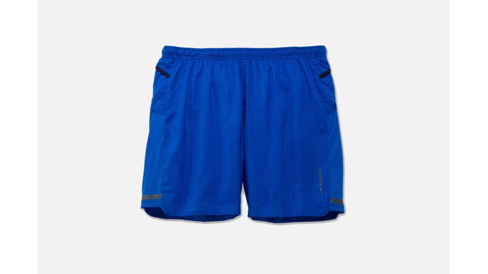 Brooks Sherpa 7 Inch 2-in-1 Mens Running Short, Royal Squares/Royal, Small, 211138-RyalSquar/Ryal-S
