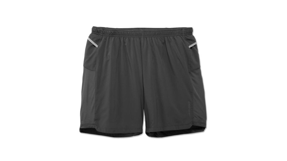 Brooks Sherpa 7 Inch 2-in-1 Running Shorts - Mens, Asphalt, L, 211138081.035