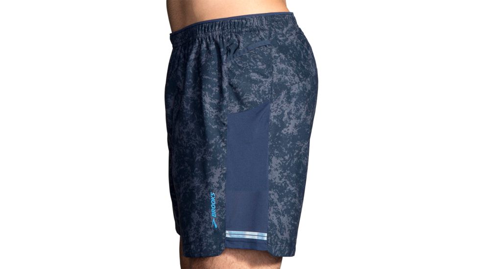 Brooks Sherpa 7 Inch 2-in-1 Running Shorts - Mens, Indigo Mineral, S, 211138477.025
