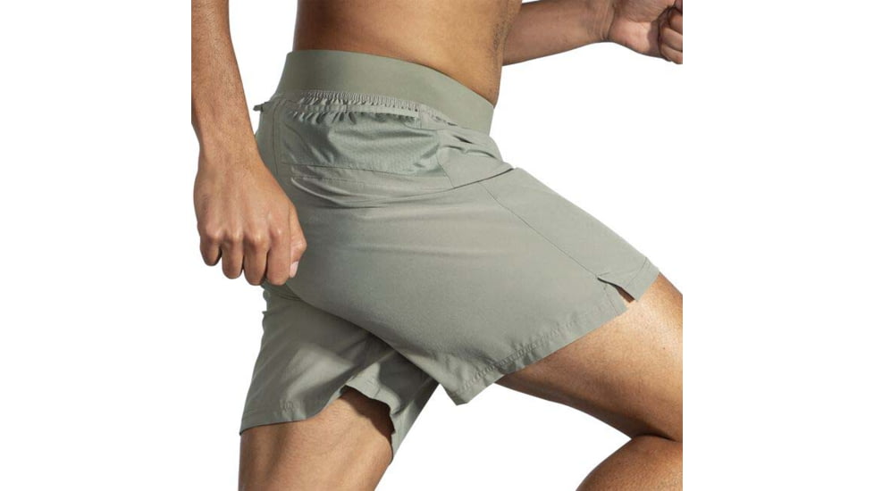 Brooks Sherpa 7in Short - Mens, Pebble, XL, 211334391.040