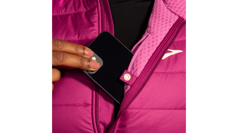 Brooks Shield Hybrid Vest 2.0 - Womens, Dk Mauve/Mauve, Extra Small, 221556679.020