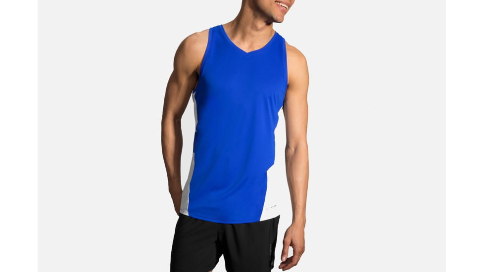 Brooks Stealth Men's Running Singlet, Royal/White, Extra Large 211140-Royal/White-XL
