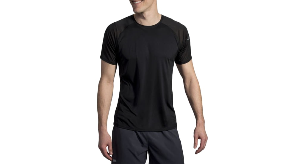 Brooks Stealth Short Sleeve - Mens, Black, Large, 211219001.035
