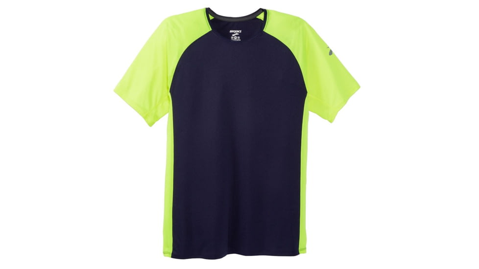Brooks Stealth Short Sleeve - Mens, Navy/Nightlife, Large, 211219410.035