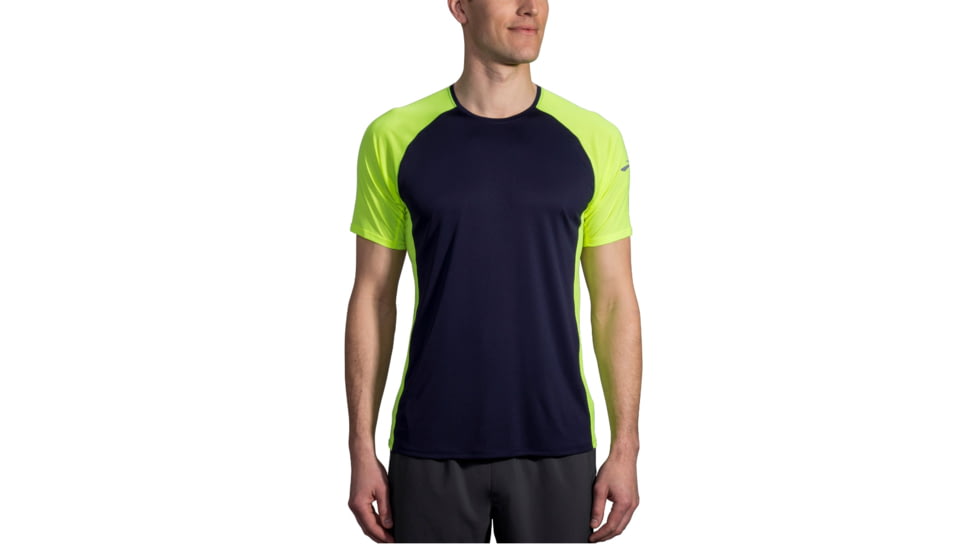 Brooks Stealth Short Sleeve - Mens, Navy/Nightlife, Large, 211219410.035