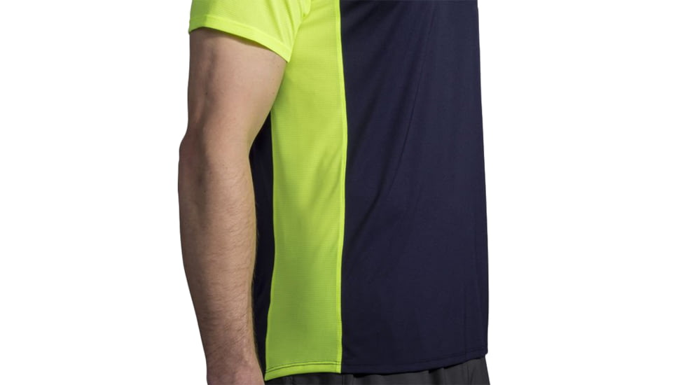 Brooks Stealth Short Sleeve - Mens, Navy/Nightlife, Medium, 211219410.030